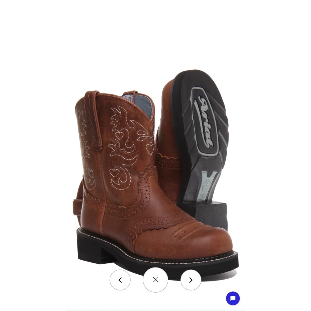 Ariat Fatbaby Saddle Brown Leather Western Boots 10000860 Womens 9.5B